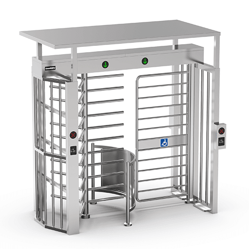 ds408fs canopy full height turnstile with wheelchair gate